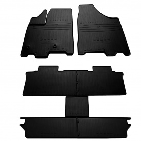 Резиновые коврики 6 мест (3 ряда, Stingray Premium) для Toyota Sienna 2010-2020 гг.