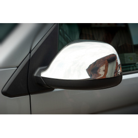 Накладки на зеркала (2 шт, нержавейка) OmsaLine - Итальянская нержавейка для Volkswagen T6 2015↗, 2019↗ гг.