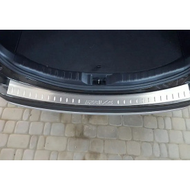 Накладка на задний бампер Libao (2013-2016, нерж) для Toyota Rav 4 2013-2018 гг.
