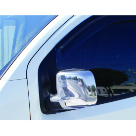 Накладки на зеркала Полные (2 шт) OmsaLine - Итальянская нержавейка для Fiat Fiorino/Qubo 2008↗ гг.