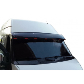 Козырек на лобовое стекло (черный глянец, 5мм) для Ford Transit 2000-2014 гг.