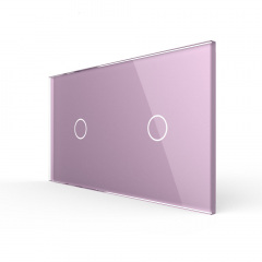 Сенсорная панель выключателя Livolo 2 канала (1-1) розовый стекло (VL-C7-C1/C1-17) Тернопіль