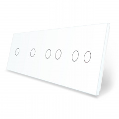 Сенсорная панель выключателя 6 сенсоров (1-1-2-2) белый стекло Livolo (VL-P701/01/02/02-8W) Харків