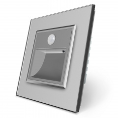 Светильник для лестниц подсветка пола с датчиком движения серый стекло Livolo (722800515) Ромны