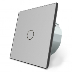 Бесконтактный выключатель Livolo серый стекло (VL-C701PRO-15) Винница