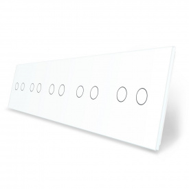 Сенсорная панель выключателя Livolo 10 каналов (2-2-2-2-2) белый стекло (VL-C7-C2/C2/C2/C2/C2-11)