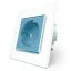 Розетка с заземлением белый голубой стекло Livolo (VL-C7C1EU-11/19) Львов
