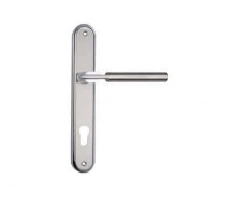 Дверная ручка на планке под ключ (85 мм) SIBA Assisi матовый Никель-хром