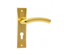 Ручка дверна Siba Bari на планці Pz 62 Мм Матове золото Полірована золото (29 09) Z05 3K 29 09