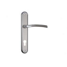 Дверная ручка на планке под ключ (85 мм) SIBA Lucca матовый Никель/хром (239879)
