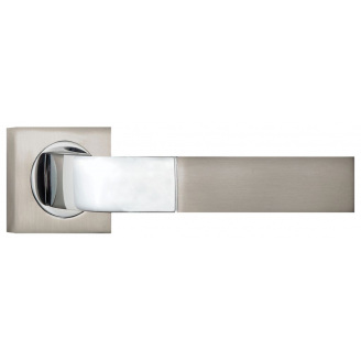 Ручка дверная Siba Belek на розетке А02 матовый никель Хром (22 07) A48 0 22 07 55X55