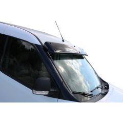 Козырек на лобовое стекло (черный глянец, 5мм) для Fiat Doblo III 2010-2022 гг. Городок
