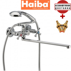 Змішувач для ванни довгий ніс HAIBA SMES EURO (Chr-140) Луцьк