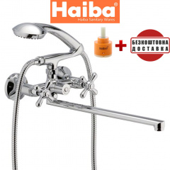 Змішувач для ванни, довгий ніс HAIBA DOMINOX EURO (Chr-140) Тернопіль