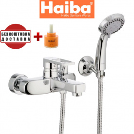 Смеситель для ванны короткий нос HAIBA GUDINI EURO (Chr-009)
