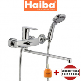Смеситель для ванны длинный нос HAIBA Columbia EURO Chr-006