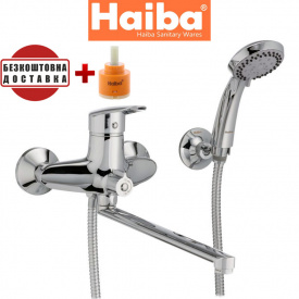 Змішувач для ванни, довгий ніс HAIBA DISK EURO (Chr-006)
