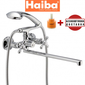 Змішувач для ванни, довгий ніс HAIBA DOMINOX EURO (Chr-140)
