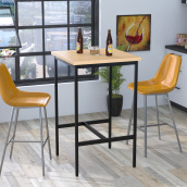 Барный стол Loft-Design Бруно 70х70 см квадратный дсп дуб-борас