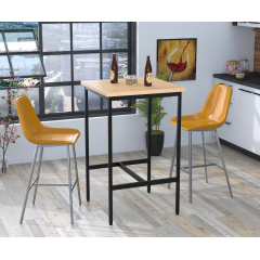 Барный стол Loft-Design Бруно 70х70 см квадратный дсп дуб-борас Городок