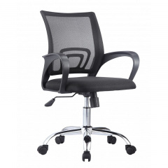 Офисное кресло сетка Аррора черное на колесиках хром Хмельник