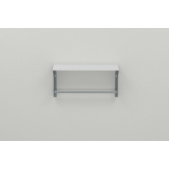 Полка настенная Ferrum-decor Юзиби 270x700x150 металл Серый ДСП Белое 16 мм (UZI0057) Запорожье