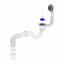 Сифон для ванни ZERIX SV-01-A 1 1/2" прямоточний з випуском та переливом (ZX4957) Луцьк
