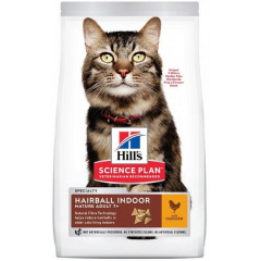 Сухой корм для выведение шерсти из желудка пожилых домашних кошек Hill's SP Mature Adult 7+ Hairball Indoor 1.5 кг (52742761008) Тернопіль