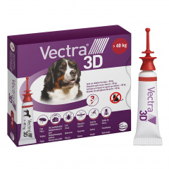 Капли инсектоакарицидные для собак Ceva Vectra 3D 3 пипетки 8 мл 40 - 65 кг (3411112281671) Харків