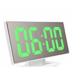 Настольные зеркальные часы UKC DS-3618L с подсветкой White (PRO3618L-W) Київ