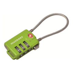 Брелок-замок Munkees 3609 TSA Cable Combi Lock Lime Green (MUN-3609) Черкаси