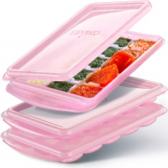 Порционный контейнер для заморозки 15 ячеек по 15 мл набор 3 шт Розовый Житомир
