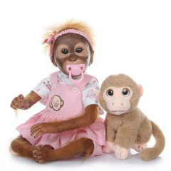Силиконовая коллекционная кукла Reborn Doll Обезьяна Девочка Бинго Высота 52 См (543) Вінниця