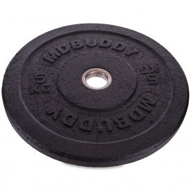 Бамперные диски для кроссфита Zelart TA-2676-5 5кг Черный