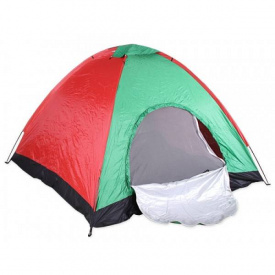 Палатка туристическая 3-х местная кемпинговая Camping Spot 2х1.5х1.1м Зеленый с красным