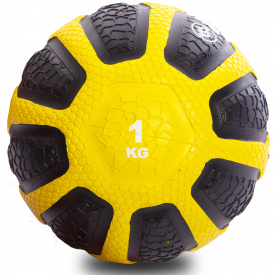 Мяч медицинский медбол Zelart Medicine Ball FI-0898-1 1 Черный-Желтый