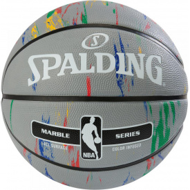 Мяч баскетбольный Spalding NBA Marble Outdoor Grey/Multi-Color Size 7 (3001550100117)