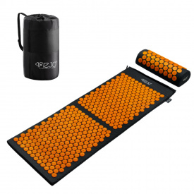 Фото - Коврик акупунктурный с валиком 4FIZJO Аппликатор Кузнецова 128 x 48 см 4FJ0049 Black/Orange Коврик акупунктурный с валиком 4FIZJO Аппликатор Кузнецова 128 x 48 см 4FJ0049 Black/Orange