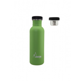 Бутылка Laken Basic Steel Bottle 0,75L P/S Cap Green (1004-BSA75VE)