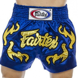 Шорты для тайского бокса и кикбоксинга BS0664 Fairtex XXL Синий (37475031)