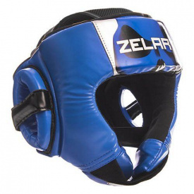 Шлем боксерский открытый BO-1316 Zelart L Черно-синий (37363084)