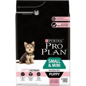 Сухой корм для собак Purina Pro Plan Small & Mini Puppy Sensitive Skin с лососем 3 кг (7613035123809)