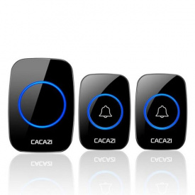Беспроводной дверной звонок с 2-мя кнопками вызова Cacazi A21 Черный (100369)