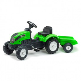 Детский трактор педальный c прицепом Falk Garden Master Green IG116488