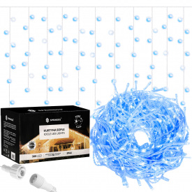 Фото - Гирлянда бахрома уличная (наружная) Springos 12 м 300 LED + Flash CL0318 Blue Гирлянда бахрома уличная (наружная) Springos 12 м 300 LED + Flash CL0318 Blue
