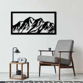 Деревянная дизайнерская картина Moku "Hill" 50x25 см