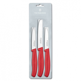 Набор кухонных овощных ножей Victorinox Swiss Classic Paring Set 3 шт Красный (6.7111.3)
