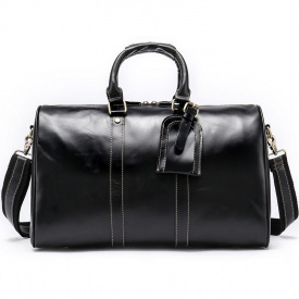 Кожаная дорожная сумка Joynee B10-9016 45 × 27 × 22 Черная