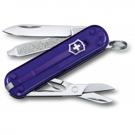 Складной нож Victorinox Classic 58 мм 7 функций Фиолетовый полупрозрачный (0.6223.T29G)