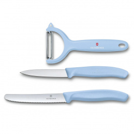Набор Victorinox Swiss Classic Trend Colors Paring Knife Set with Tomato and Kiwi Peeler Светло-голубой (6.7116.33L22)